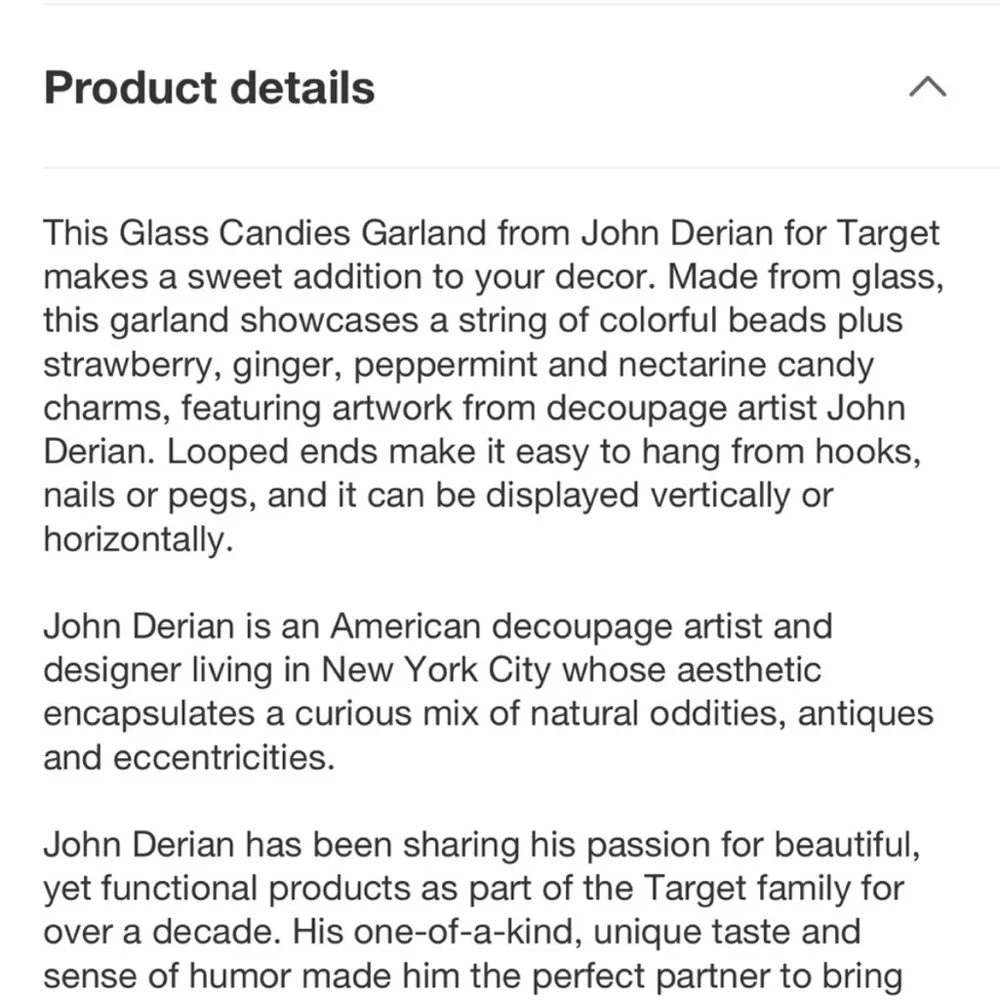 John Derian Glass Candies Garland